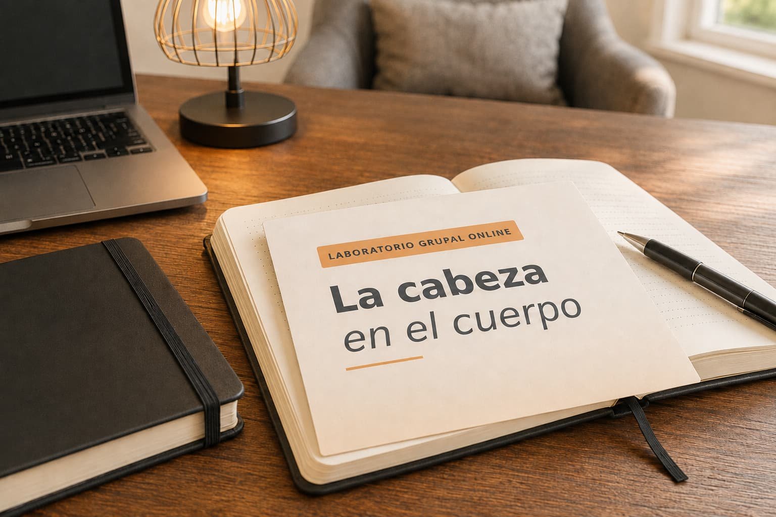 Cuaderno con la propuesta La cabeza en el cuerpo en un consultorio de psicología